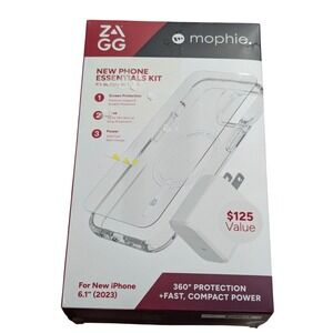 W5-O Zagg mophie Essentials Kit Crystal‎ Palace Case + 30W Charger iPhone 15